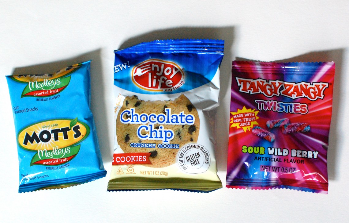 Fruit snacks, cookies, & candy