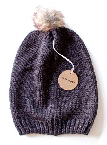 Popsugar Jack & Lucy pom pom beanie hat