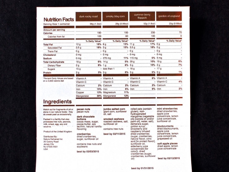 Graze nutritional info
