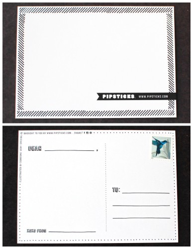 Pipsticks postcard