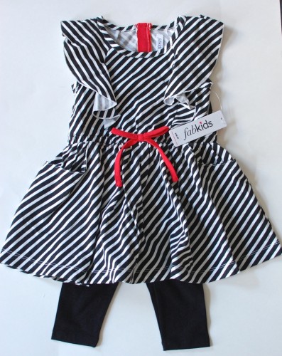 red swing stripe outfit