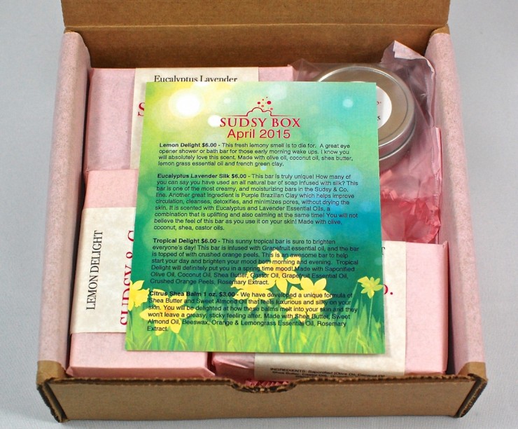 Sudsy Box April