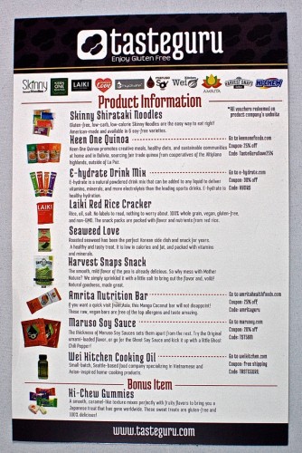 Taste Guru info