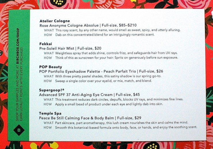April Birchbox