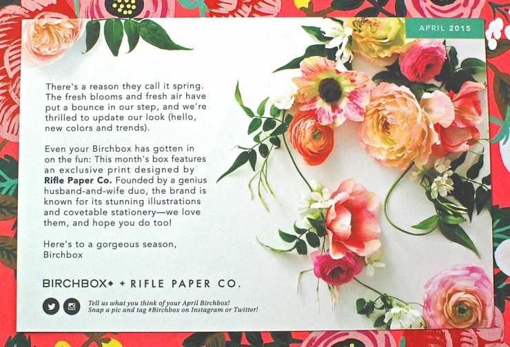 Birchbox April Rifle Paper Co