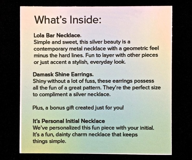 Sparkle Box contents