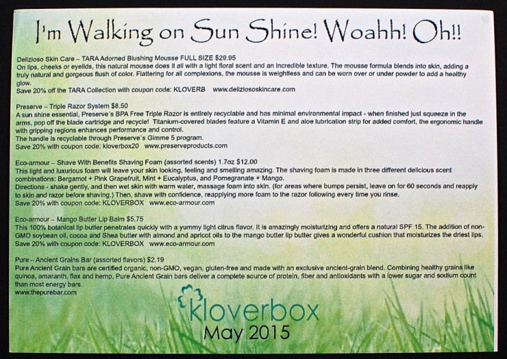 May 2015 Kloverbox
