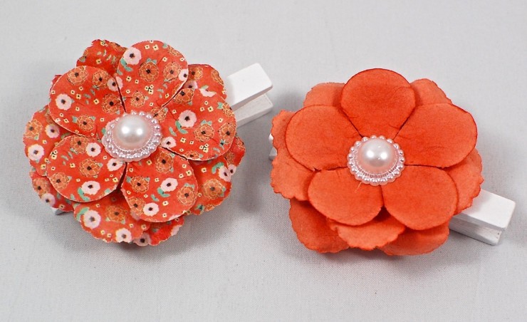 flower clothes pins