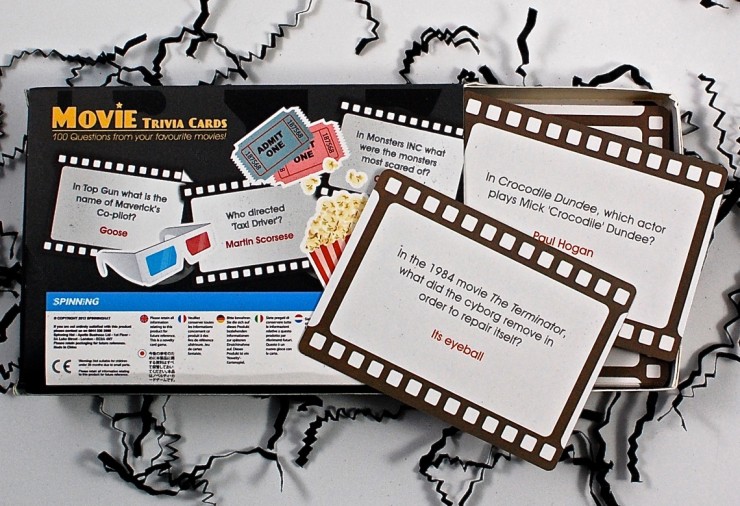 movie trivia cards