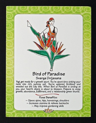Yoga pose card