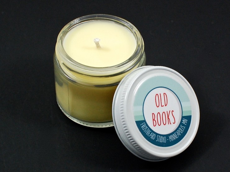Old books candle