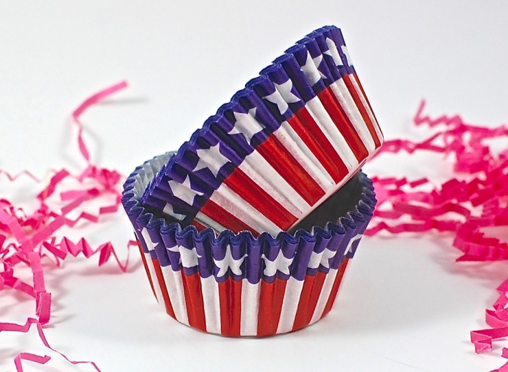 patriotic cupcake liners