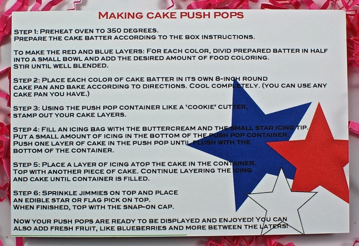 Push pop cupcakes