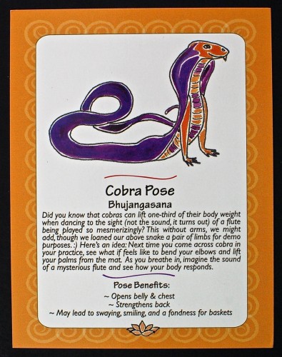 Yoga pose card
