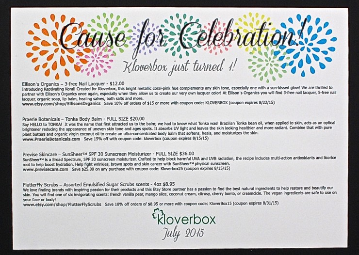 July 2015 Kloverbox