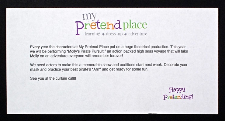 My Pretend Place letter