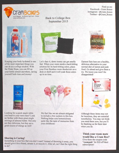 Cram Box September 2015
