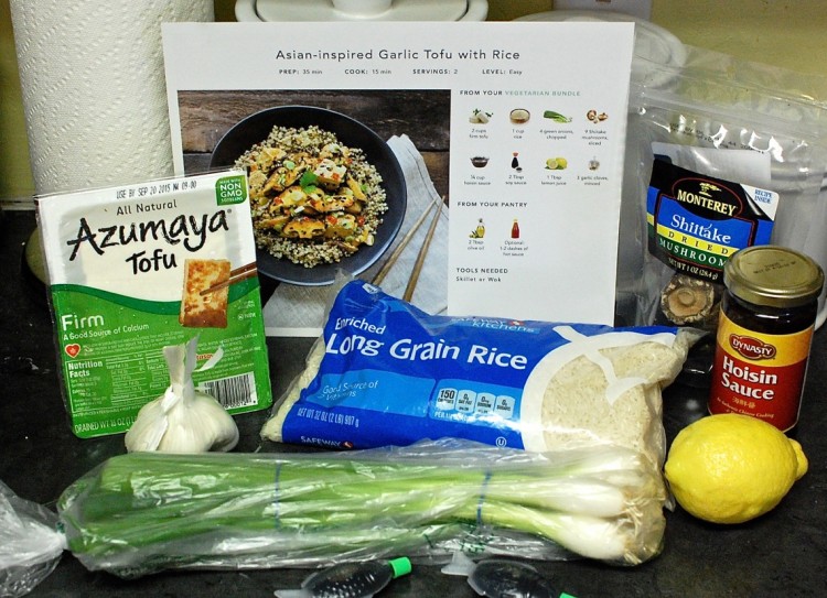 garlic tofu with rice
