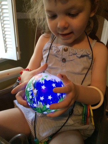 lit up globe