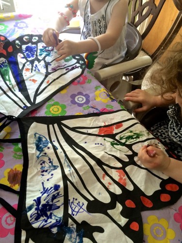 coloring butterfly wings