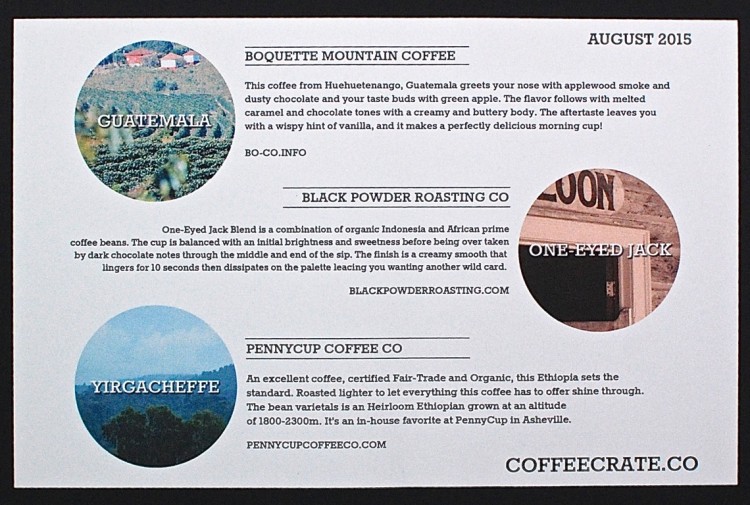 Coffee Crate August 2015