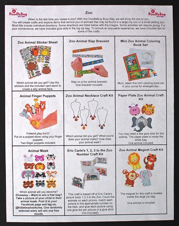 Doodlebug Busy Bag August 2015