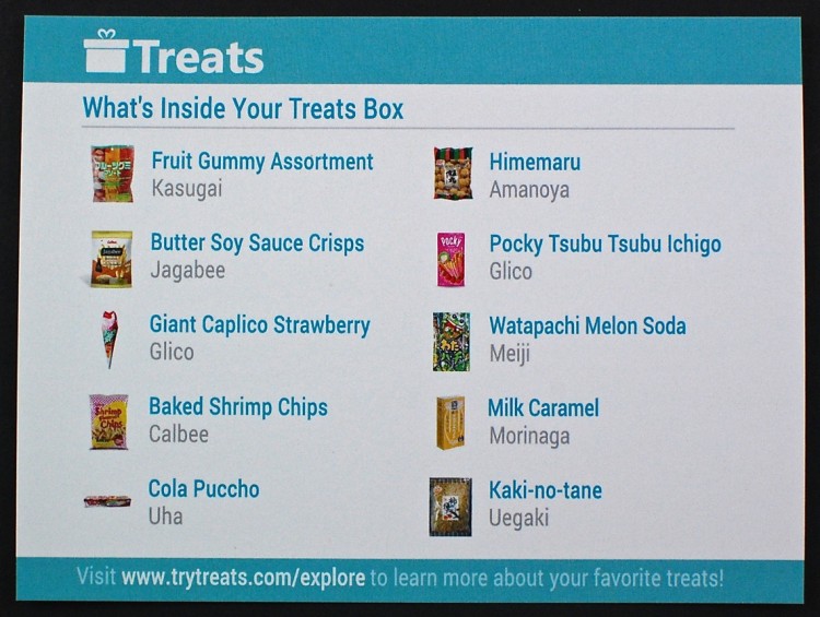 August 2015 Treats box