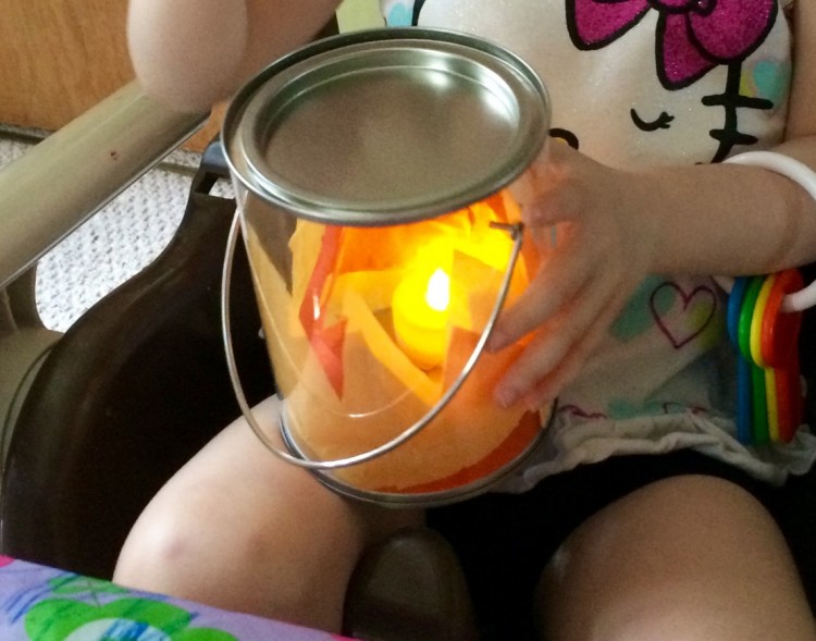 lit lantern