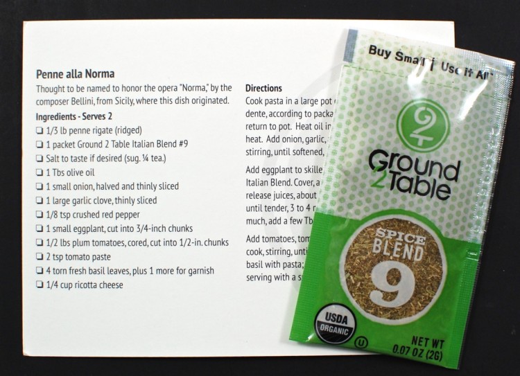 Ground 2 Table spice