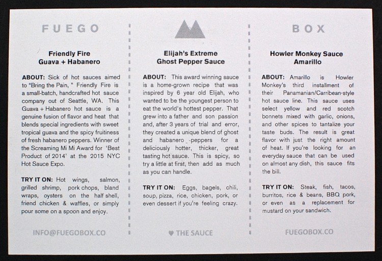 August 2015 Fuego box