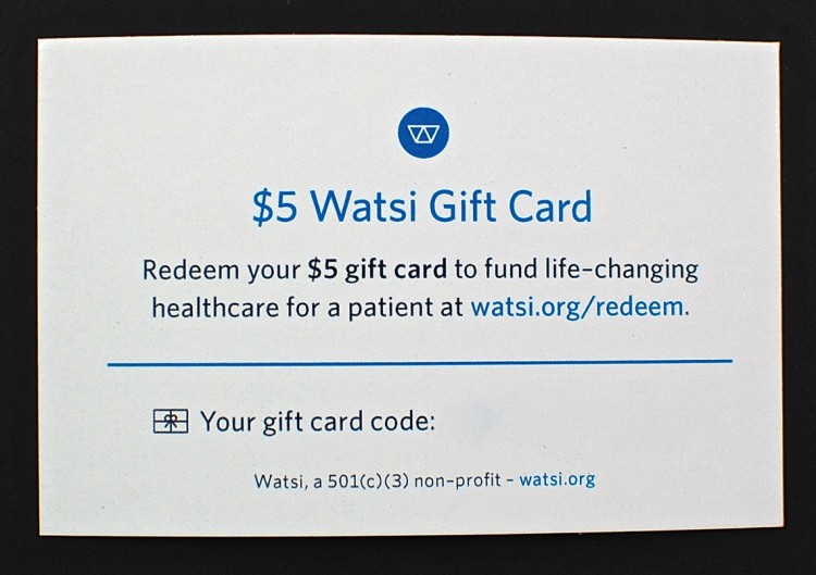 Watsi gift card