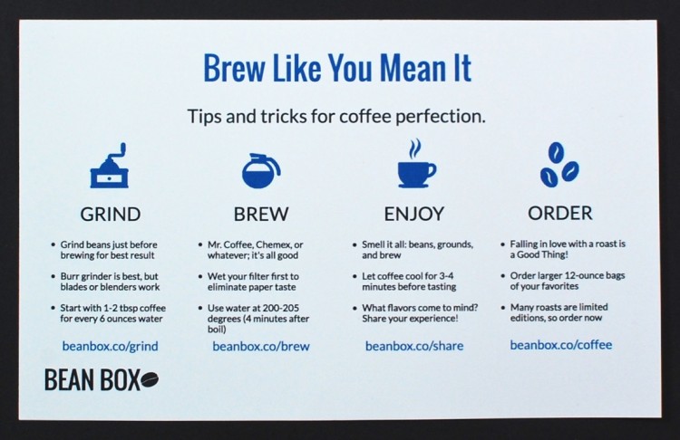 brewing card