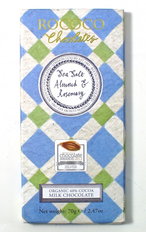 Rococo Chocolates Milk Chocolate Sea Salt Almond & Rosemary