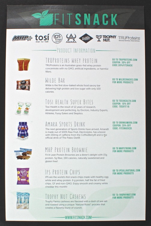 September 2015 Fit Snack