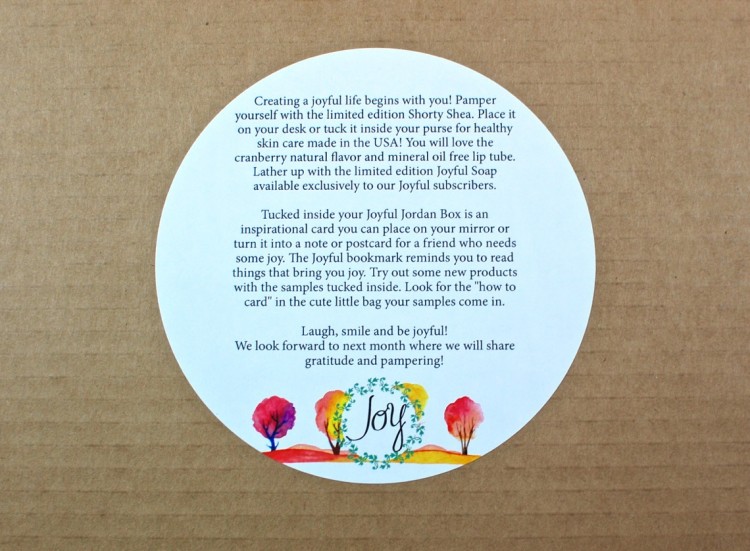 Joyful Jordan box