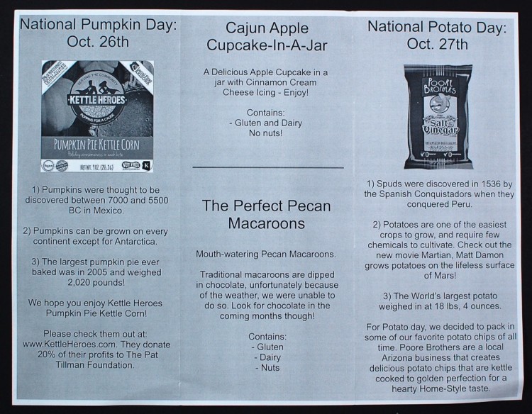 October 2015 Monthly Munchy