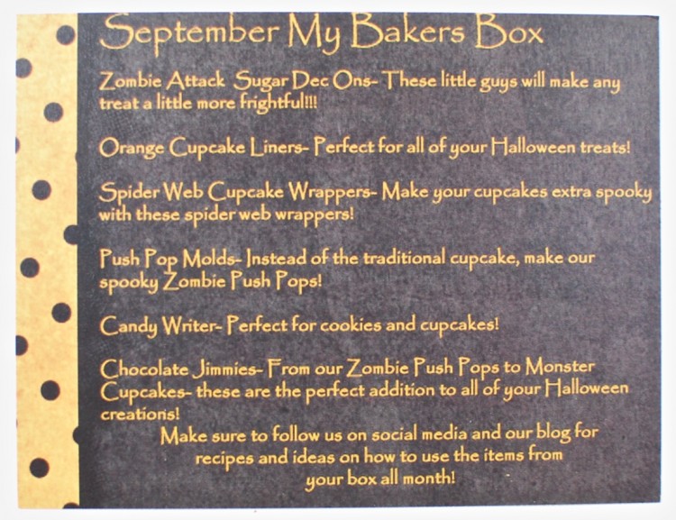 September My Bakers Box 