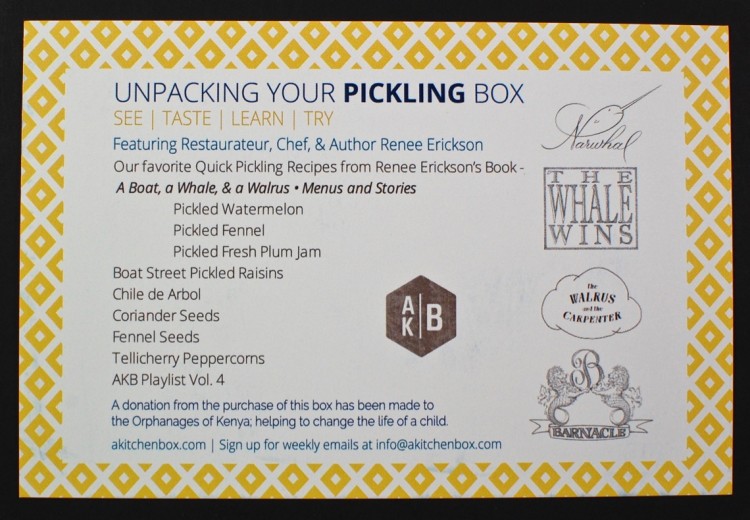 A Kitchen Box Pickling Box