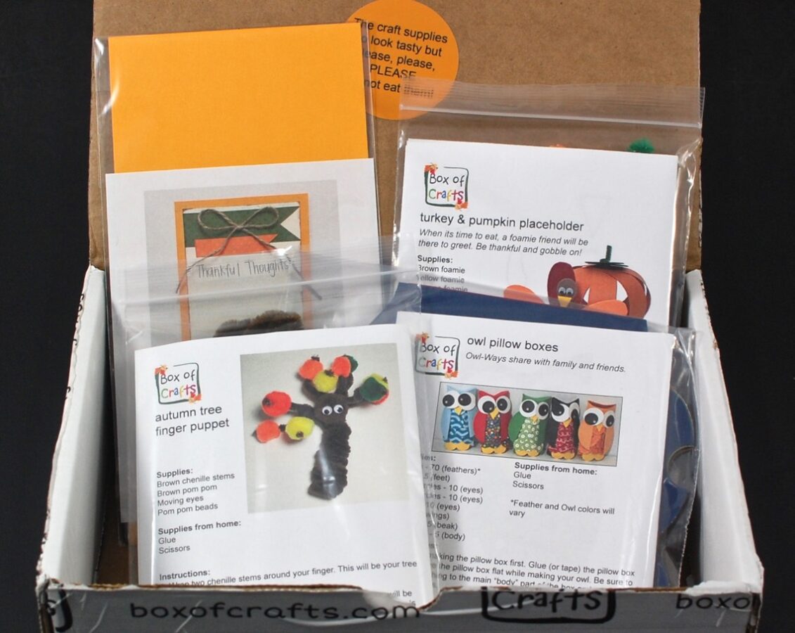 November 2015 Box of Crafts review