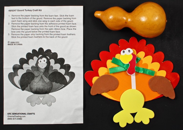 gourd turkey craft
