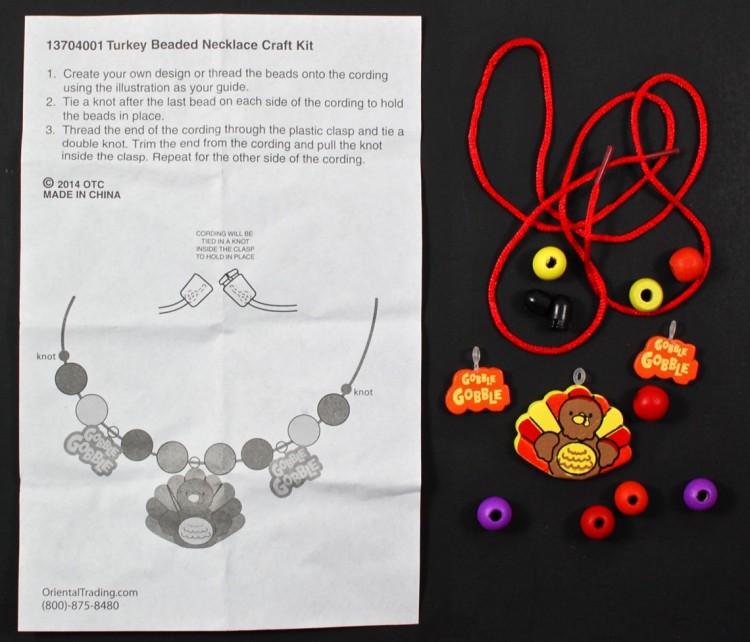 Thanksgiving necklace craft
