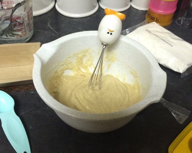 mixing batter