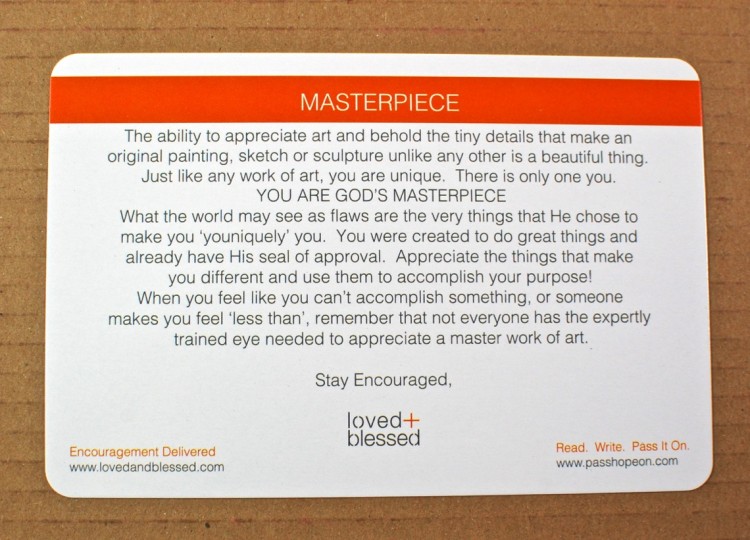 Loved + Blessed theme card