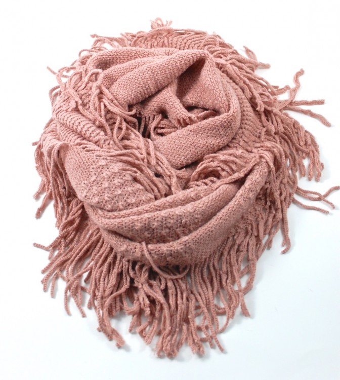 fringed infinity scarf