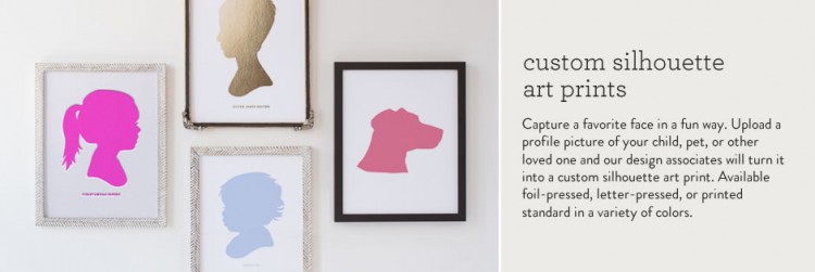 minted silhouette prints