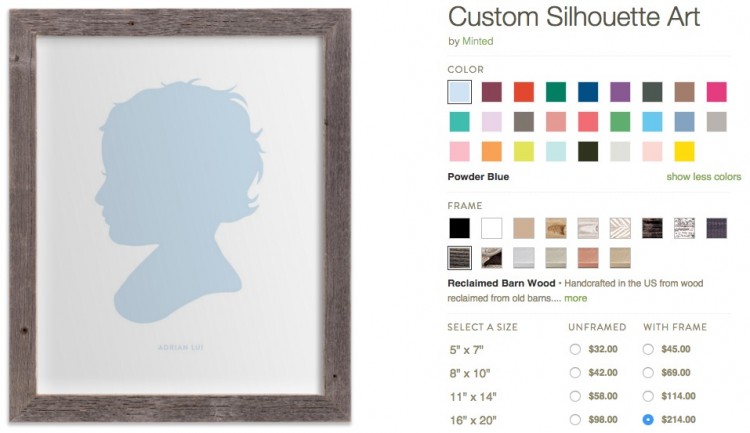 custom silhouette minted