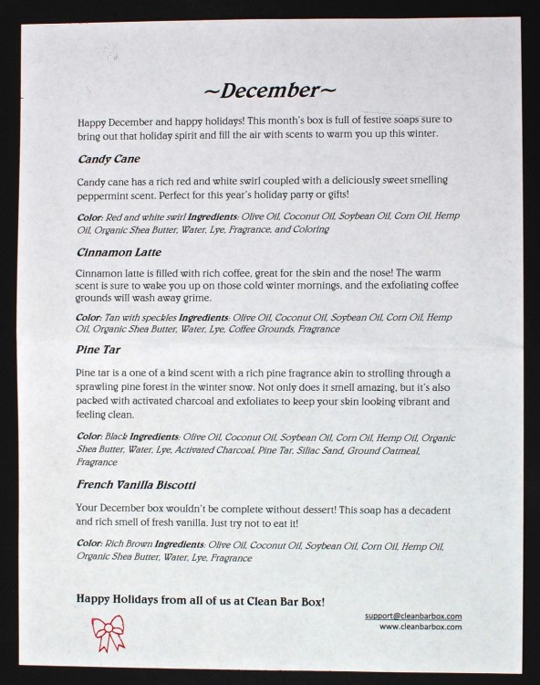 December 2015 Clean Bar Box