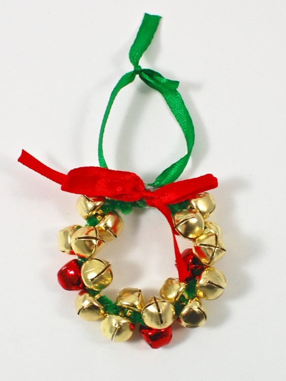 jingle bell wreath ornament