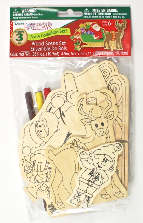 wooden santa display