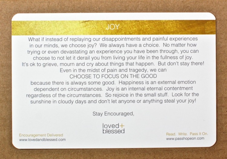 Loved and Blessed box